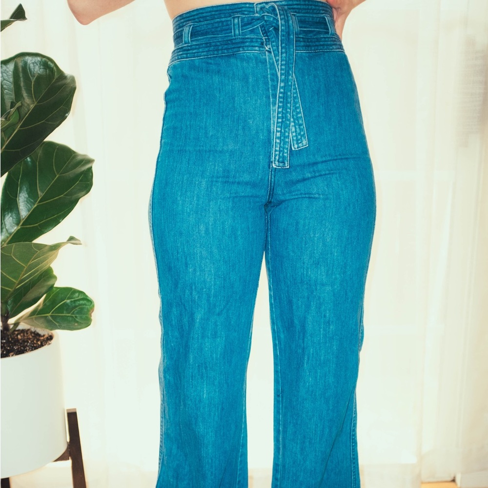 High rise super flare jeans